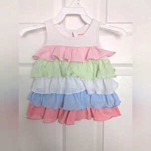 Joe Fresh Baby (6-12 Months) Sleeveless Cotton Pastel Ruffled Dress Or Top